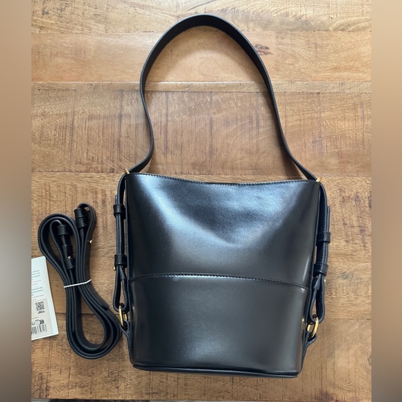 Sezane Gary in Gloss Black Leather Bag - Picture 2 of 8
